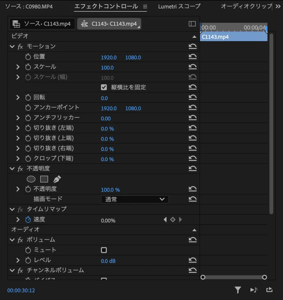 ワークスペースで画面の見え方を理解する。 Premiere Pro Workspace 9 964x1024